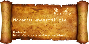 Morariu Anasztázia névjegykártya